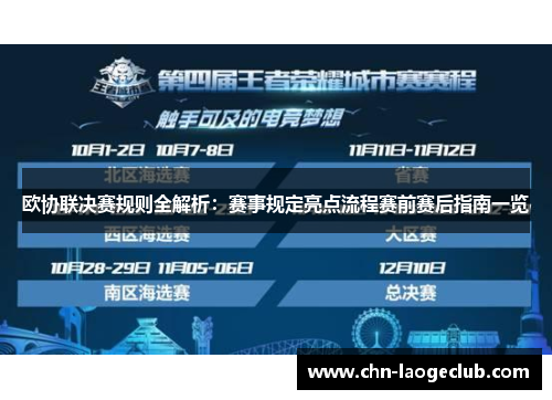 欧协联决赛规则全解析：赛事规定亮点流程赛前赛后指南一览